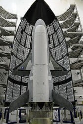 The X-37B during launch preparations