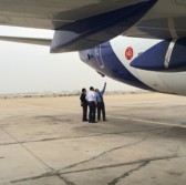 Inspection of a 737-400F Freighter Aircraft
