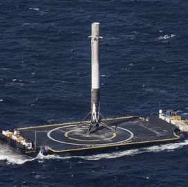 SpaceX's Falcon 9 Rocket Completes 1st Ocean Landing Following Spacecraft Launch - top government contractors - best government contracting event