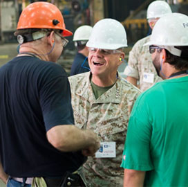 Marine Corps Commandant Robert Neller Tours Huntington Ingalls' Mississippi Shipyard - top government contractors - best government contracting event