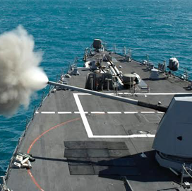Navy Exercises $50M BAE Contract Option for Destroyer Ship Gun Updates - top government contractors - best government contracting event