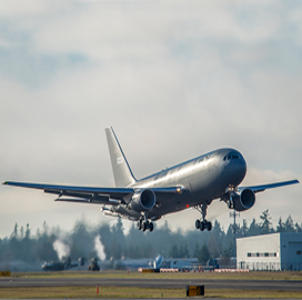 Boeing Conducts Initial Flight Test on Air Force KC-46A Tanker - top government contractors - best government contracting event