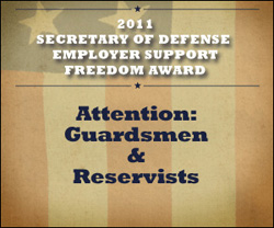 2011 Employer Support Freedom Award Recipients Announced - top government contractors - best government contracting event
