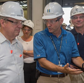 Senators Tim Kaine, Dick Durbin Visit Huntington Ingalls Shipyard; Mike Petters Comments - top government contractors - best government contracting event