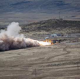 Orbital ATK Demos Rocket Motor Orion Spacecraft's 2019 Launch Abort System Test - top government contractors - best government contracting event