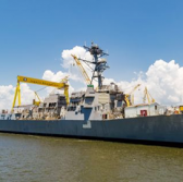 Huntington Ingalls, Navy Launch Future USS Frank Petersen Destroyer - top government contractors - best government contracting event