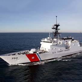 HII Ingalls Shipbuilding Christens Coast Guard's Calhoun National Security Cutter - top government contractors - best government contracting event