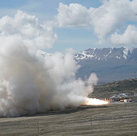 Northrop Concludes Second Ground Test of Atlas V Rocket Motor - top government contractors - best government contracting event