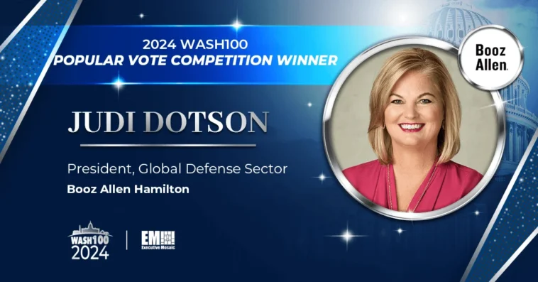 Booz Allen’s Judi Dotson Wins 2024 Wash100 Popular Vote Contest in Record-Breaking Run - top government contractors - best government contracting event