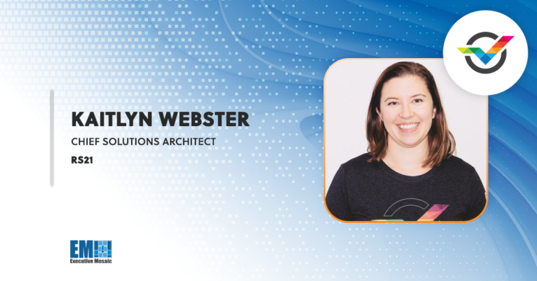 Kaitlyn Webster Promoted to Chief Solutions Architect at RS21 - top government contractors - best government contracting event