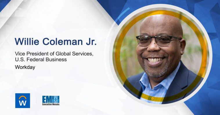 Willie Coleman Named Global Services VP at Workday's US Federal Business - top government contractors - best government contracting event