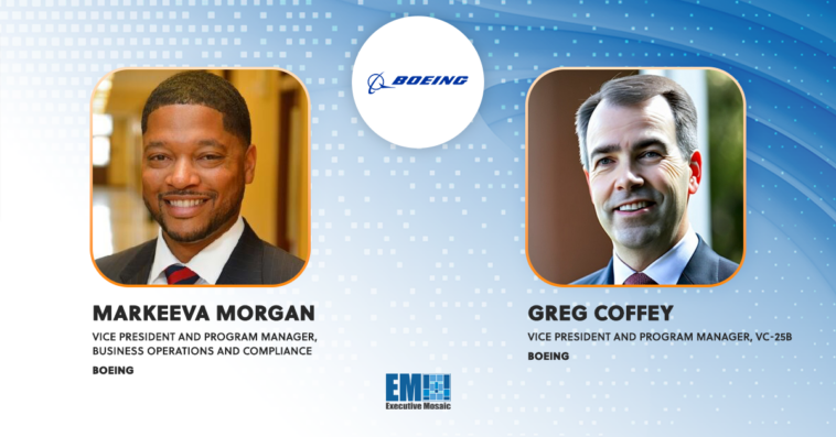 Boeing Names Markeeva Morgan, Greg Coffey to VP, Program Management Roles - top government contractors - best government contracting event